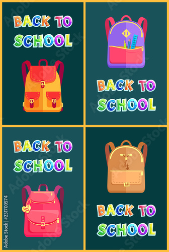 Back to School Bags Rucksacks and Satchels Poster