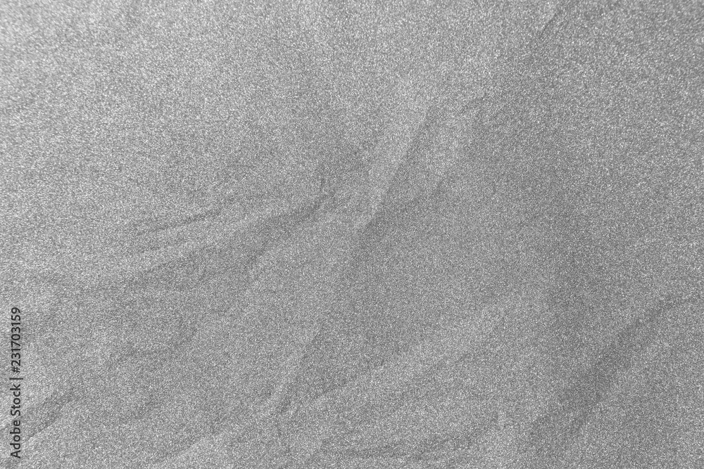 Naklejka premium Silver glitter shiny paper be crumpled for christmas background, Celebration concept.