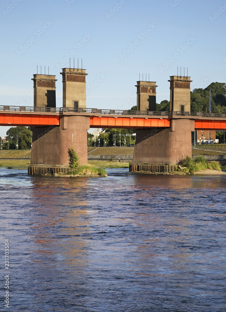 Fototapeta premium Vytautas Great Bridge in Kaunas. Lithuania