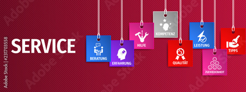 Banner Service mit ikone
