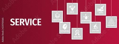 Banner Service mit ikone