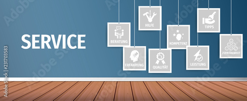 Banner Service mit ikone