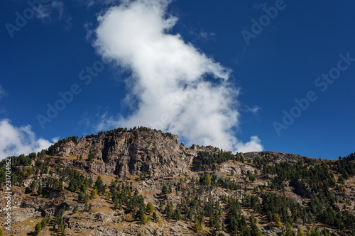 Alps and clouds.