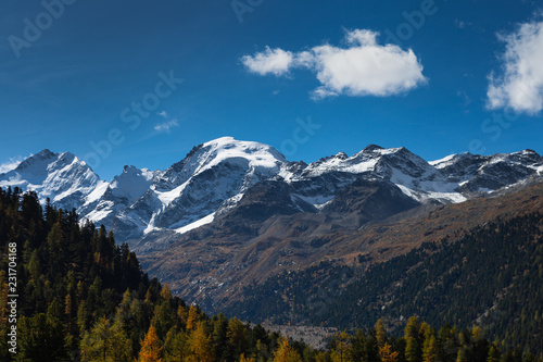 Alps and clouds.