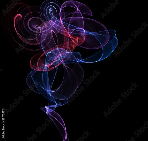 abstract colorful twisted waves