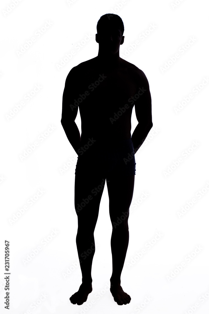 silhouette of a young man naked silhouette of a young man naked