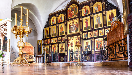 Orthodox iconostasis inside the Church