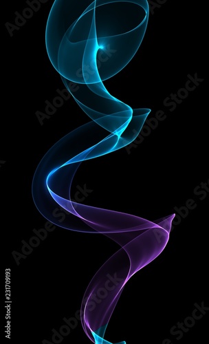 Red blue gradient smoke