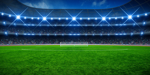 Green soccer stadium