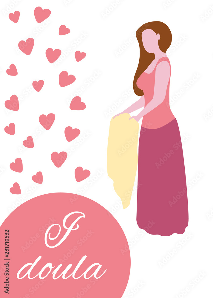 World Doula Week banners set in a modern cartoon style.