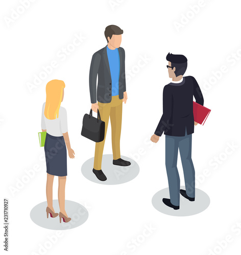 Businessman at Meeting 3D Vector Illustration