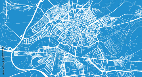 Urban vector city map of Salamanca, Spain photo