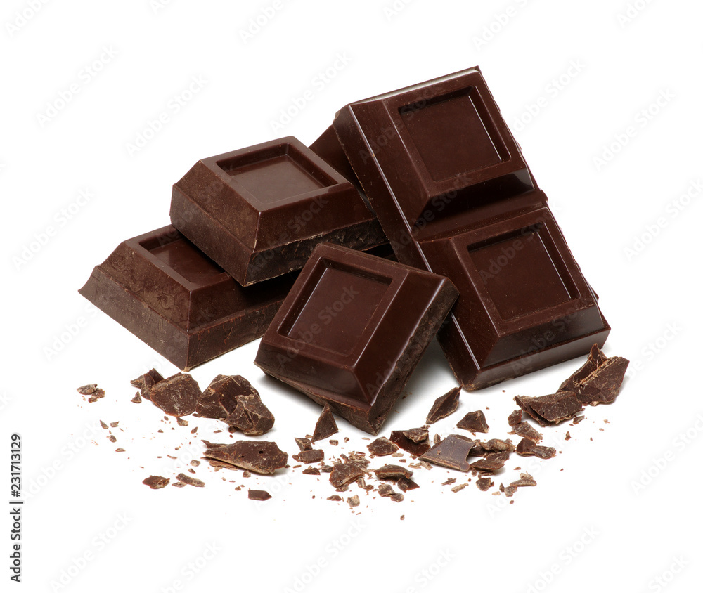 chocolate isolated on white chocolate isolated on white