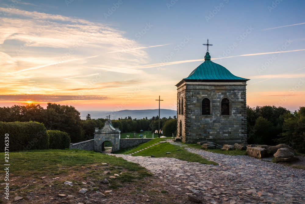 Basilica and monastery on the Holy Cross (Lysa Gora) in Swietokrzyskie mountains, Poland