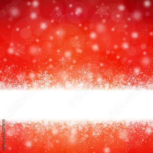 snow flakes background with banner