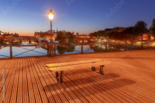 Paris. Bridge of Leopold Sedar Senghor. photo