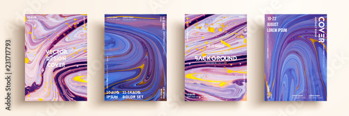Artistic textures for digital design. Fluid colors backgrounds. Set of vector cards for brand identities, invitation designs, packaging, labels, business cards, and interactive web backgrounds