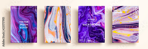 Artistic textures for digital design. Fluid colors backgrounds. Set of vector cards for brand identities, invitation designs, packaging, labels, business cards, and interactive web backgrounds