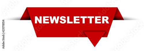 red vector banner newsletter