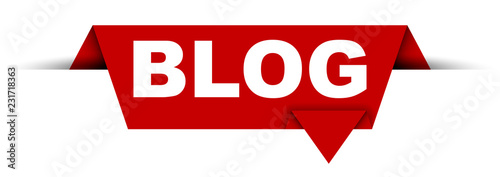 red vector banner blog