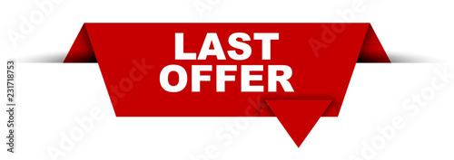 red vector banner last offer