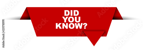 red vector banner did you know