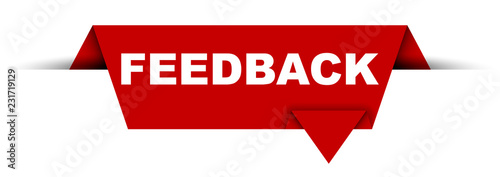 red vector banner feedback