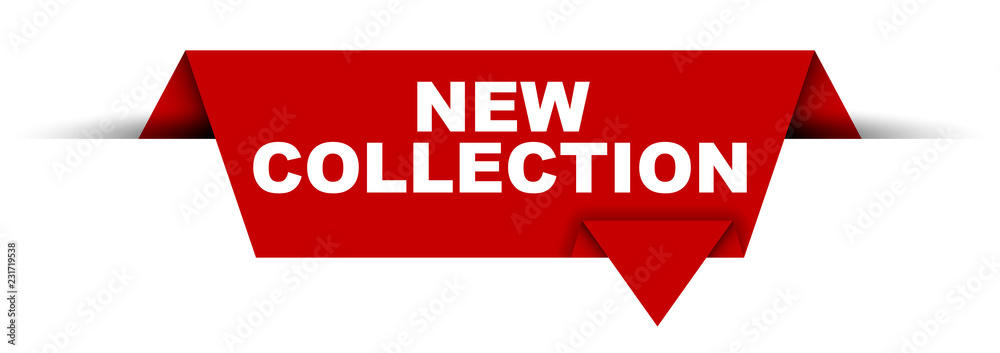 red vector banner new collection red vector banner new collection