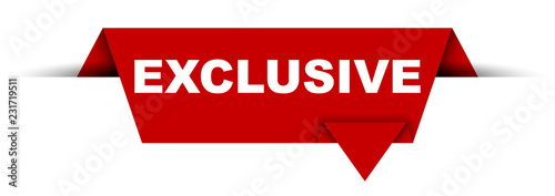 red vector banner exclusive