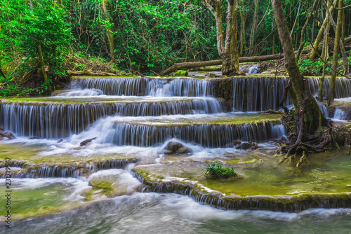 Beautiful natural of Huay Mae Khamin waterfall  Kanchanaburi Pro