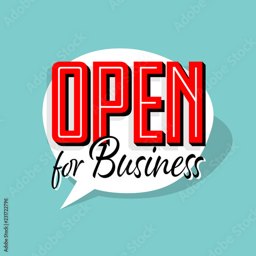Open for business