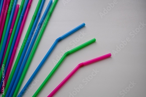 colored drinking straw