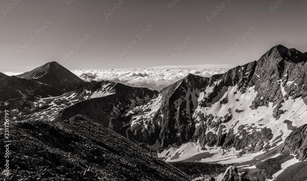 Colorado Rocky Mountains.  View of Mt. Lindsey in the Sangre de Cristo range of southern Colorado.  