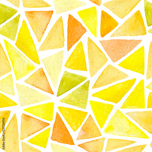 Abstract pattern with yellow triangles