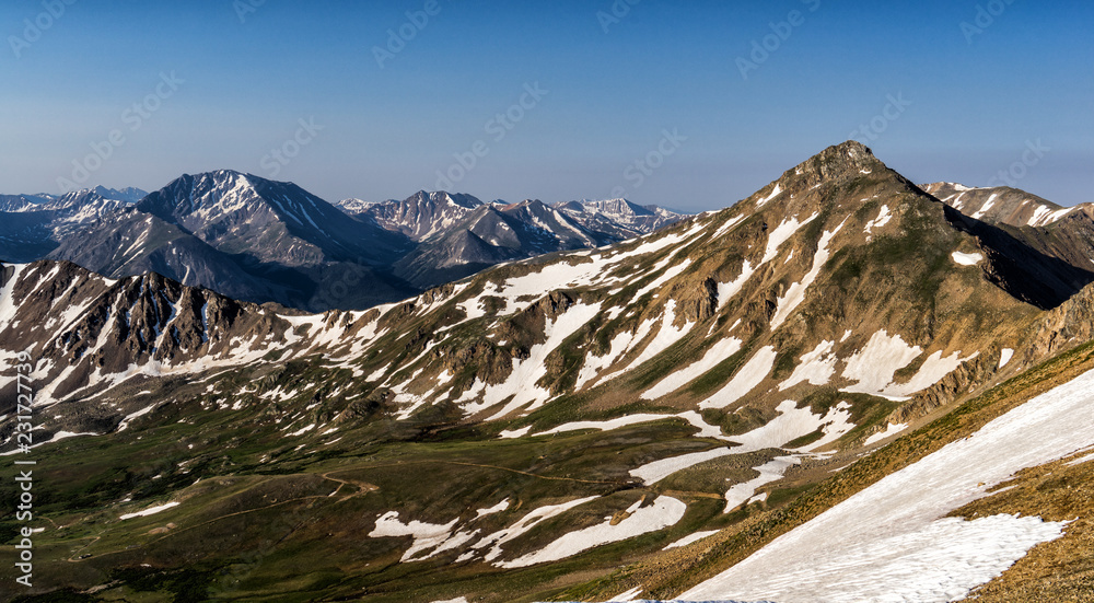 Colorado Rocky Mountains.  Vast vistas of the Sawatch Range in central Colorado