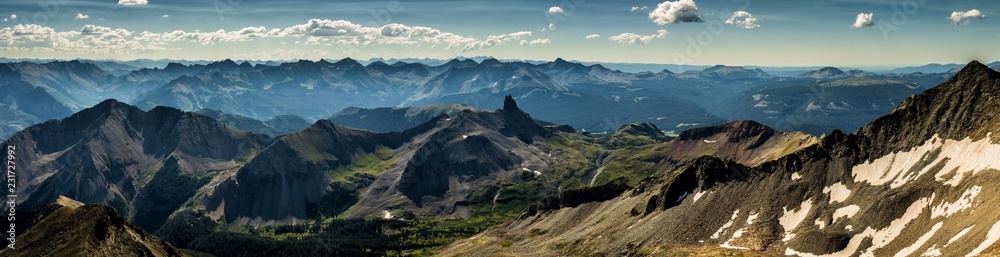 San Juan Mountains located near Telluride, Colorado Rocky Mountains. Featured is Lizardhead Peak, taken from the summit of Gladstone Peak