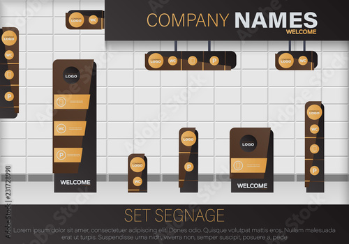 Set signage. Vector