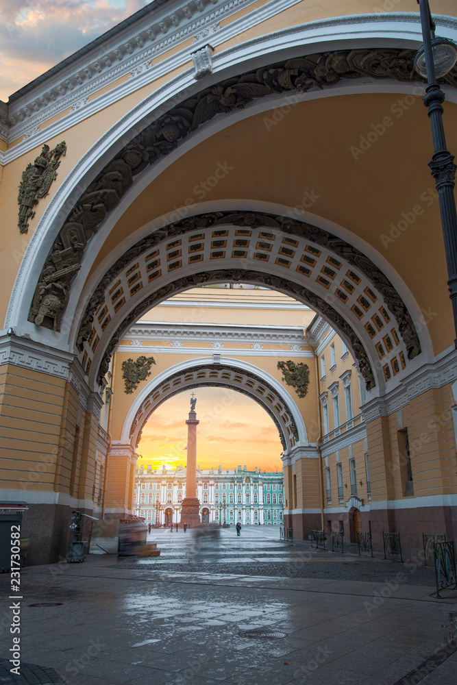 winter palace in the city of St. Petersburg.