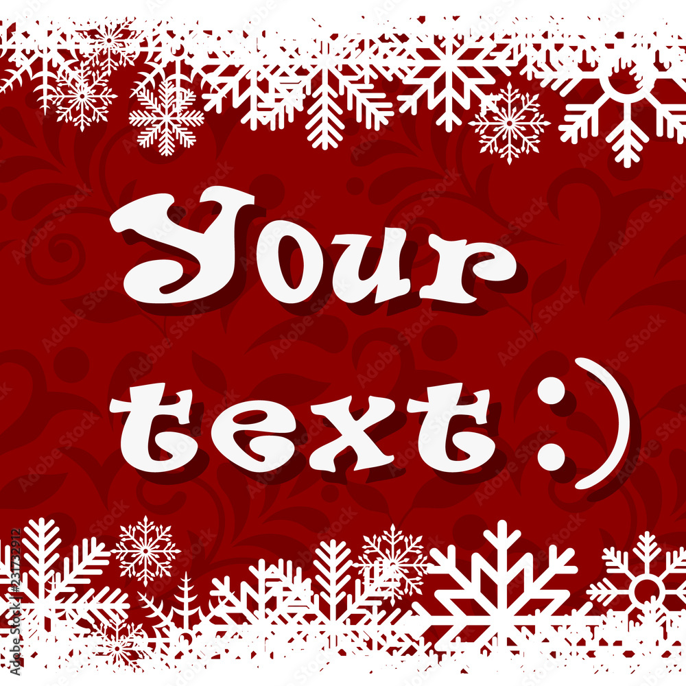 Christmas background with snow for your text.