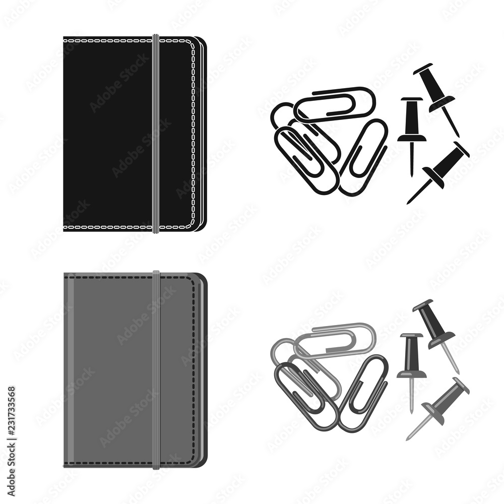 Vector design of office and supply symbol. Set of office and school stock vector illustration. Vector design of office and supply symbol. Set of office and school stock vector illustration.