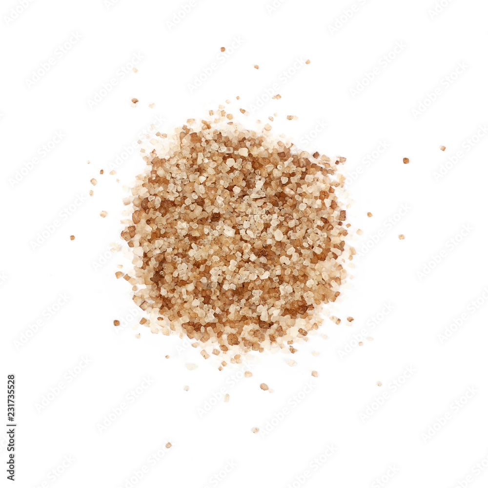 Close up smoked Danish salt isolated on white Close up smoked Danish salt isolated on white