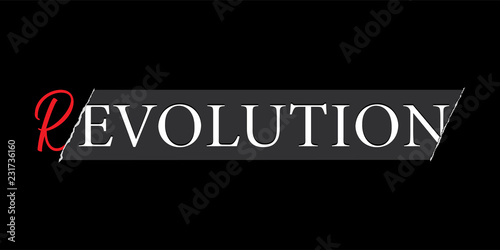 Revolution t-shirt or mug print design. Vector illustration.