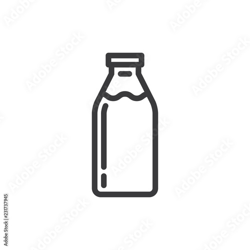 Milk bottle vector icon