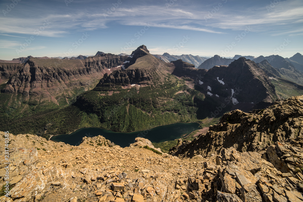 Fototapeta premium Summit of Mt. Helen, Glacier National Park, Montana