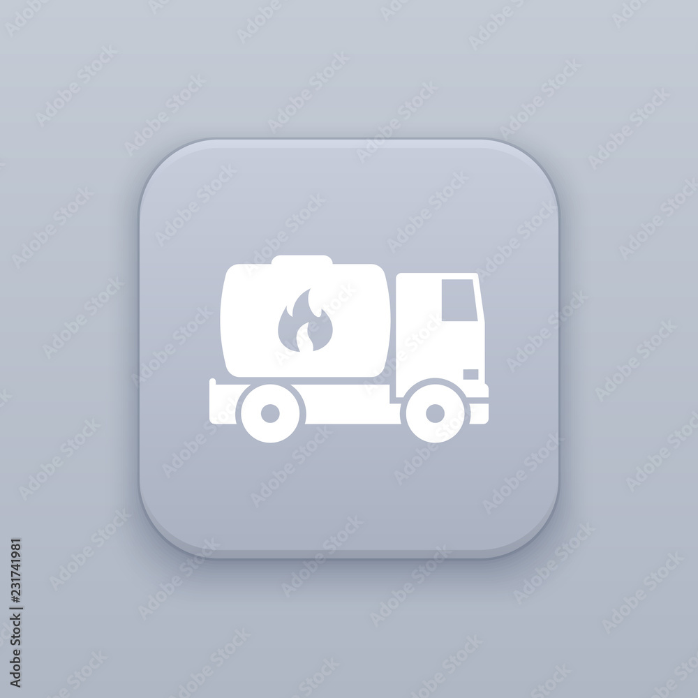 Gasoline, Fuel truck button, best vector Gasoline, Fuel truck button, best vector