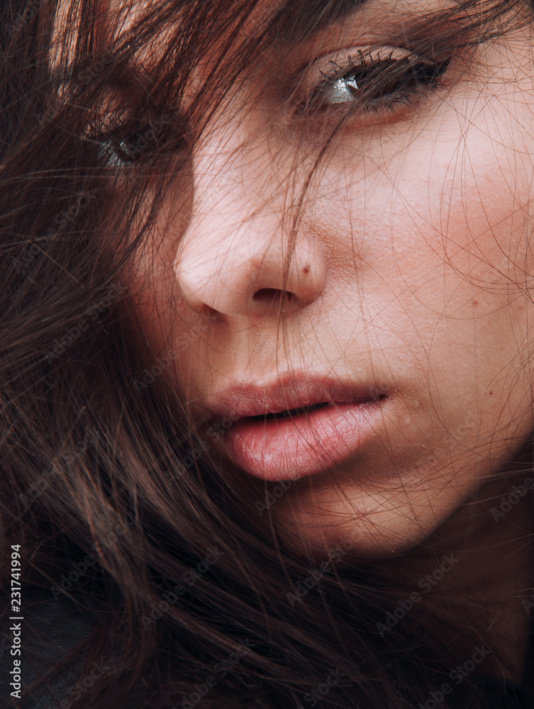 Close-up portrait of a beautiful girl Close-up portrait of a beautiful girl