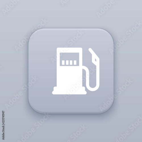 Gasoline, Gas button, best vector photo