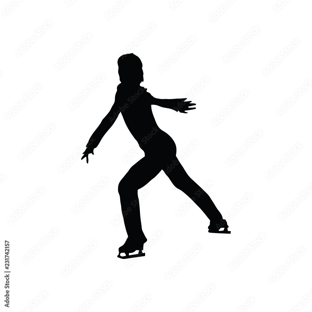 Figure skate man silhouette