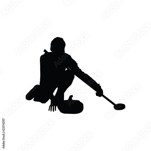 Curling silhouette