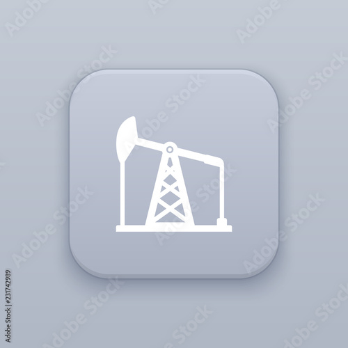 Extraction of oil, Pumping station button, best vector